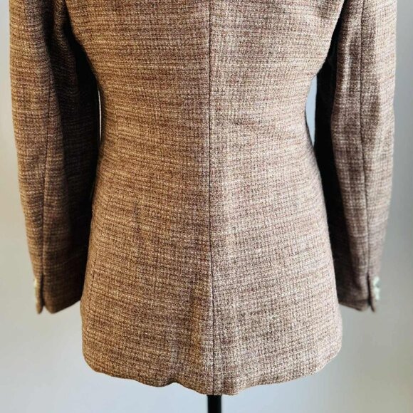 Vintage Harris Tweed Camel Wool Tailored Jacket by Marc D’Alcy Paris – US 10 - Picture 12 of 15